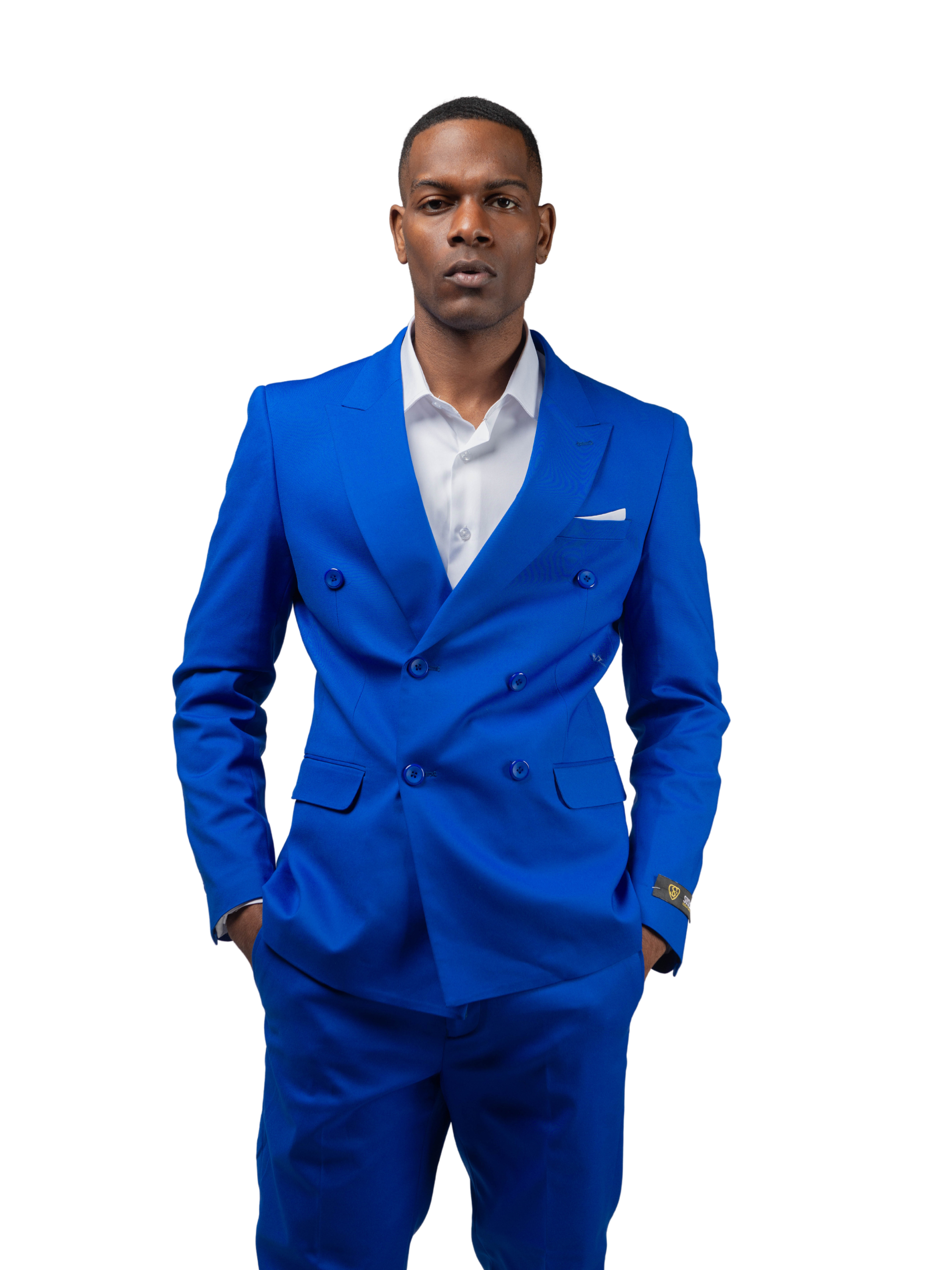 Suslo Double Breasted Suit (Two Piece) Royal