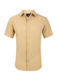 Suslo Solid Stretch Short Sleeve Shirt (SC515-Gold)