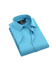 Suslo Solid Stretch Short Sleeve Shirt (SC515-Turquoise)