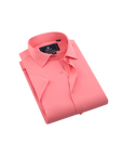 Suslo Solid Stretch Short Sleeve Shirt (SC515-Fucusia)