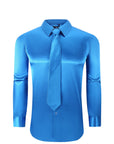 721 Satin Dress Shirt Combo ( Shirt and Tie)