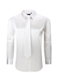721 Satin Dress Shirt Combo ( Shirt and Tie)