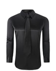 721 Satin Dress Shirt Combo ( Shirt and Tie)