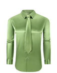 721 Satin Dress Shirt Combo ( Shirt and Tie)