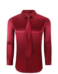 721 Satin Dress Shirt Combo ( Shirt and Tie)