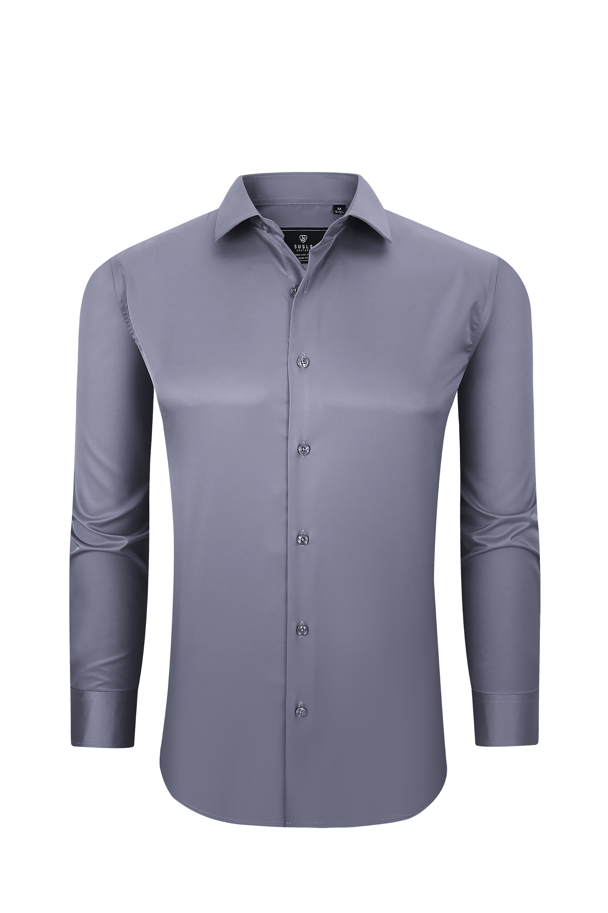 Perfect Dress Shirt (SILVER) – Suslo Couture Perfect Dress Shirt (SILVER) – Suslo Couture