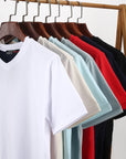 Luxury V Neck Tee -Red