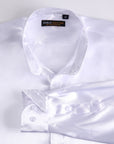 Satin Banded Collar Solid - Black