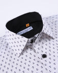 Suslo Gio Printed Short Sleeve Shirt (SC530-17-White)