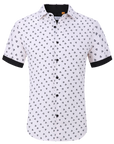 Suslo Gio Printed Short Sleeve Shirt (SC530-22-White)
