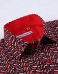 Suslo Gio Printed Short Sleeve Shirt (SC530-6-Red)