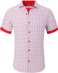 Suslo Gio Printed Short Sleeve Shirt (SC530-7-White)