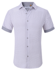 Suslo Gio Printed Short Sleeve Shirt (SC530-9-White)