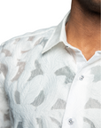 Linen Look Embossed White