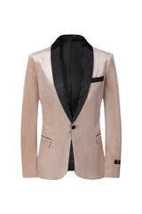 Luxury Slim Fit Suit Separate - Champagne Velvet Texture Sportcoat