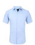 Suslo Solid Stretch Short Sleeve Shirt (SC515-Sky)