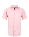 Suslo Solid Stretch Short Sleeve Shirt (SC515-Pink)