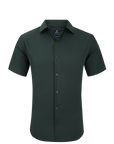 Suslo Solid Stretch Short Sleeve Shirt (SC515-Hunter)