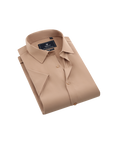 Suslo Solid Stretch Short Sleeve Shirt (SC515-Tan)