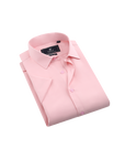 Suslo Solid Stretch Short Sleeve Shirt (SC515-Pink)
