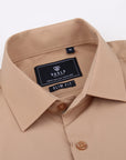 Suslo Solid Stretch Short Sleeve Shirt (SC515-Tan)