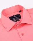 Suslo Solid Stretch Short Sleeve Shirt (SC515-Fucusia)