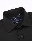 Suslo Solid Stretch Short Sleeve Shirt (SC515-1-Black)