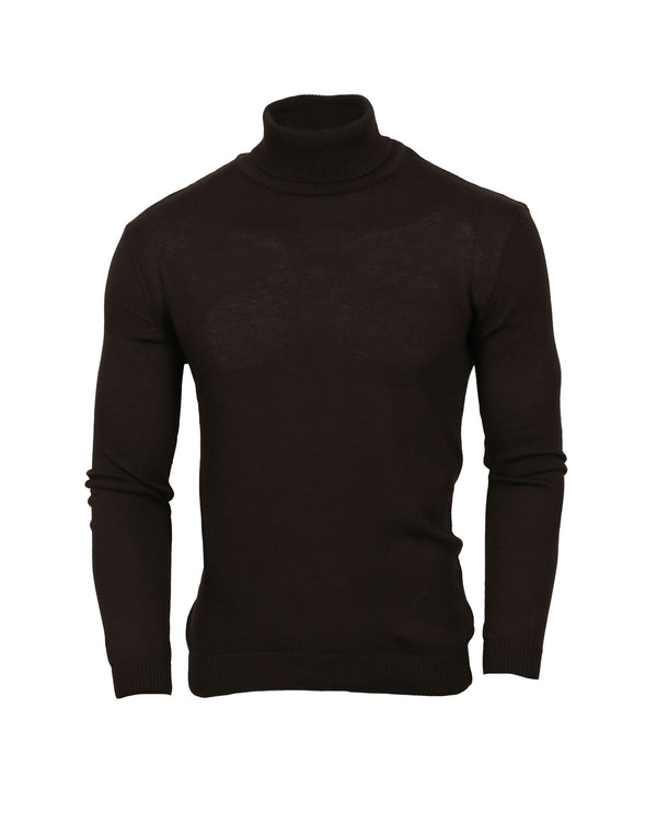 Suslo Turtle Neck Knits - Brown