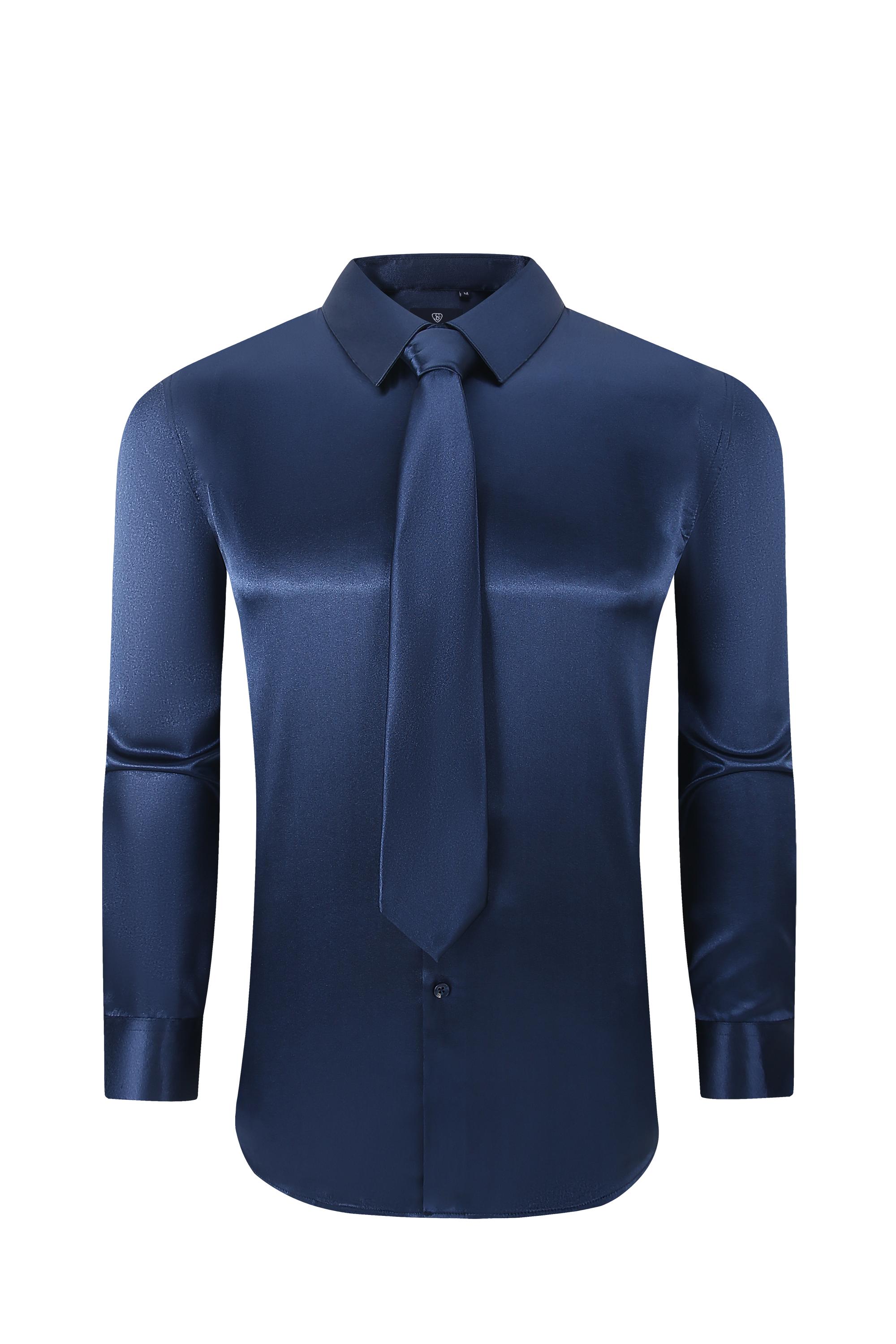 721 Satin Dress Shirt Combo ( Shirt and Tie)