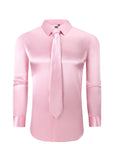 721 Satin Dress Shirt Combo ( Shirt and Tie)