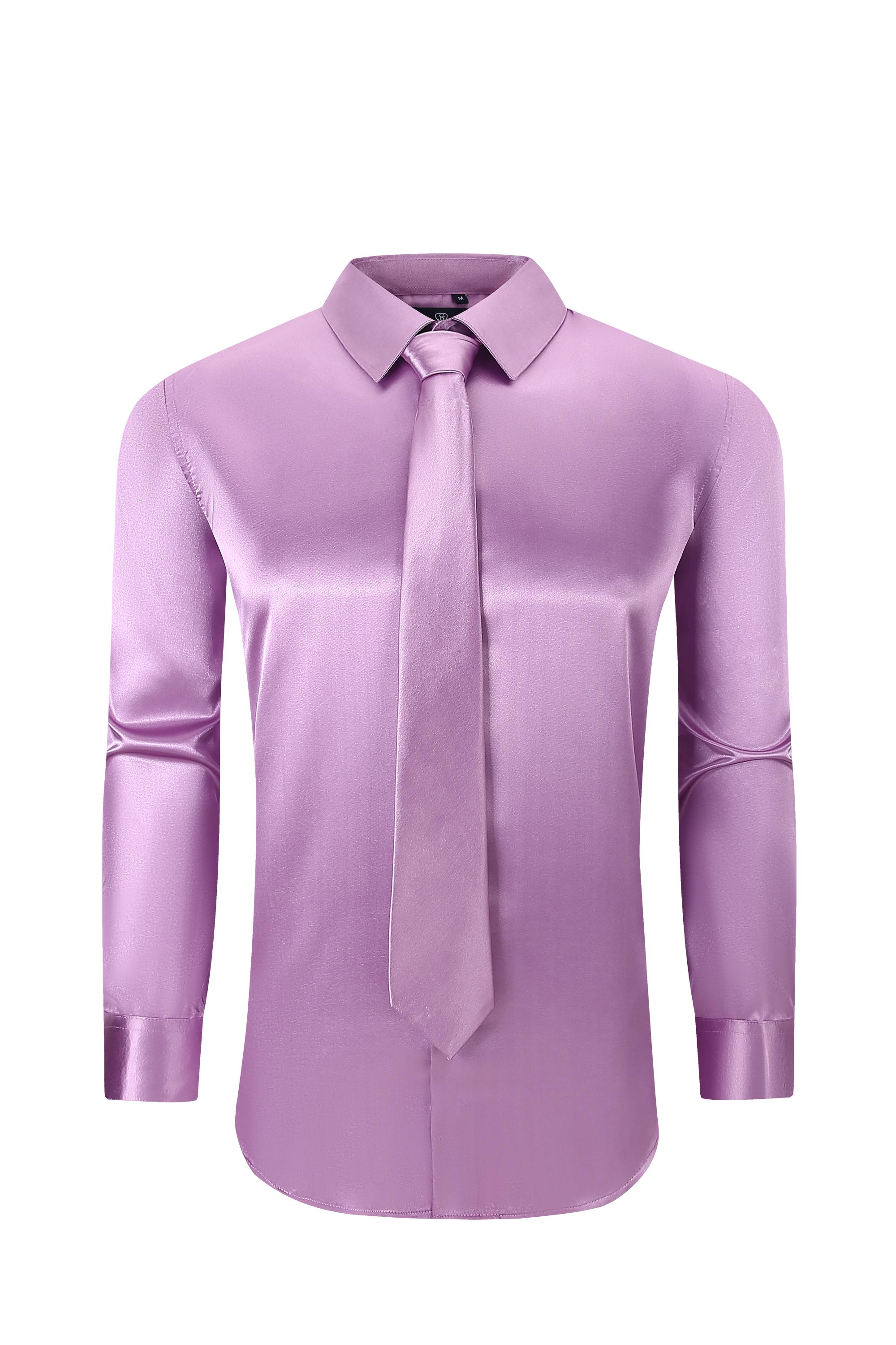 721 Satin Dress Shirt Combo ( Shirt and Tie)
