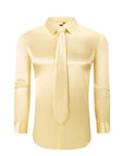 721 Satin Dress Shirt Combo ( Shirt and Tie)