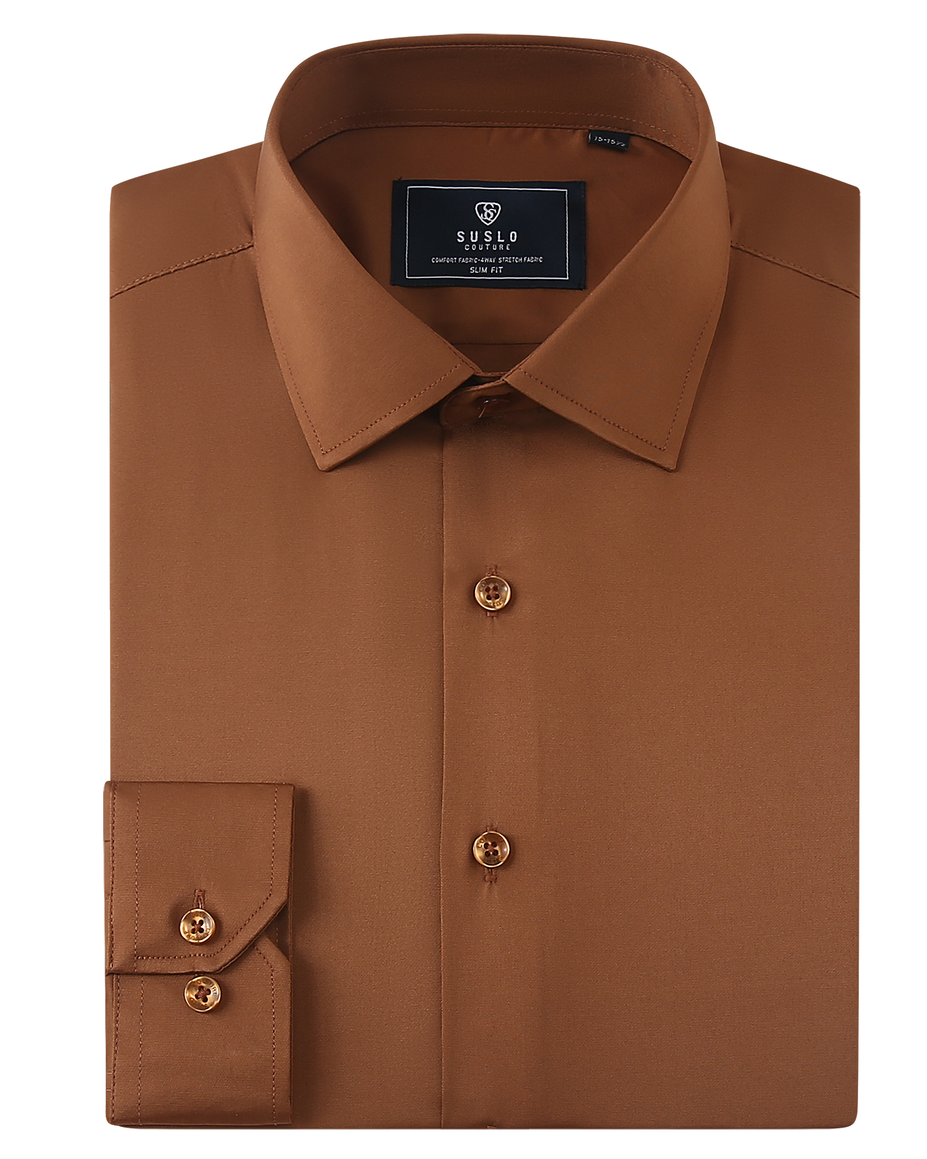 Perfect Dress Shirt (BROWN) – Suslo Couture