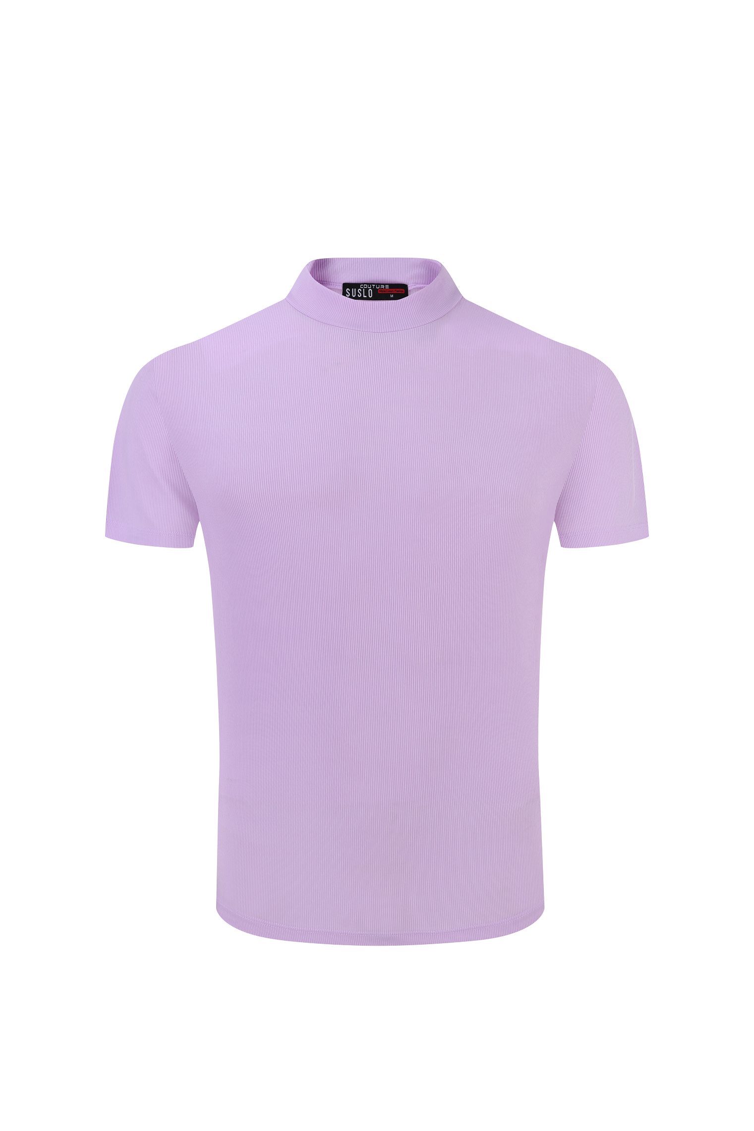 Stretch Luxury Ribbed Tee - Lavender