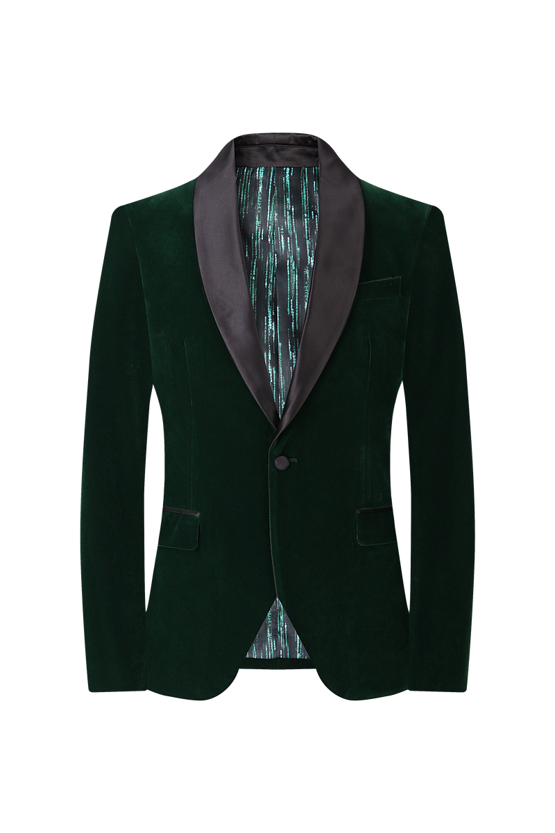 Hunter green velvet blazer 2025 mens