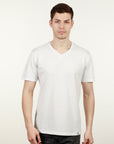 Luxury V Neck Tee - White
