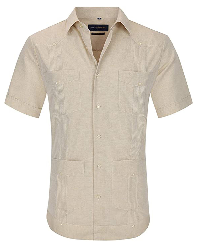 Guavera Cuban Short Sleeve Shirt Natural