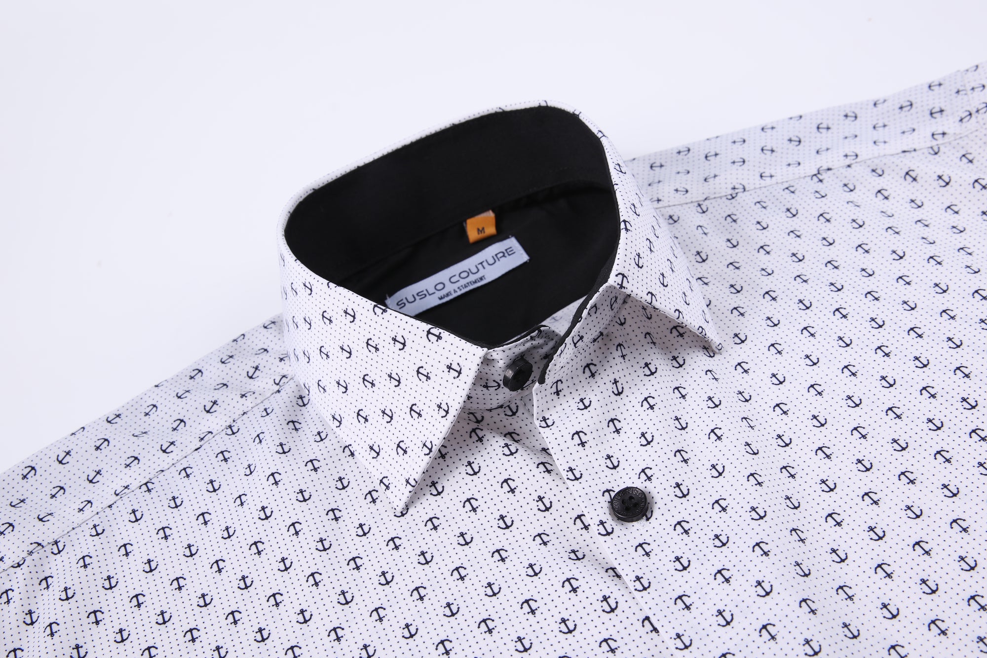 Suslo Gio Printed Short Sleeve Shirt (SC530-17-White)