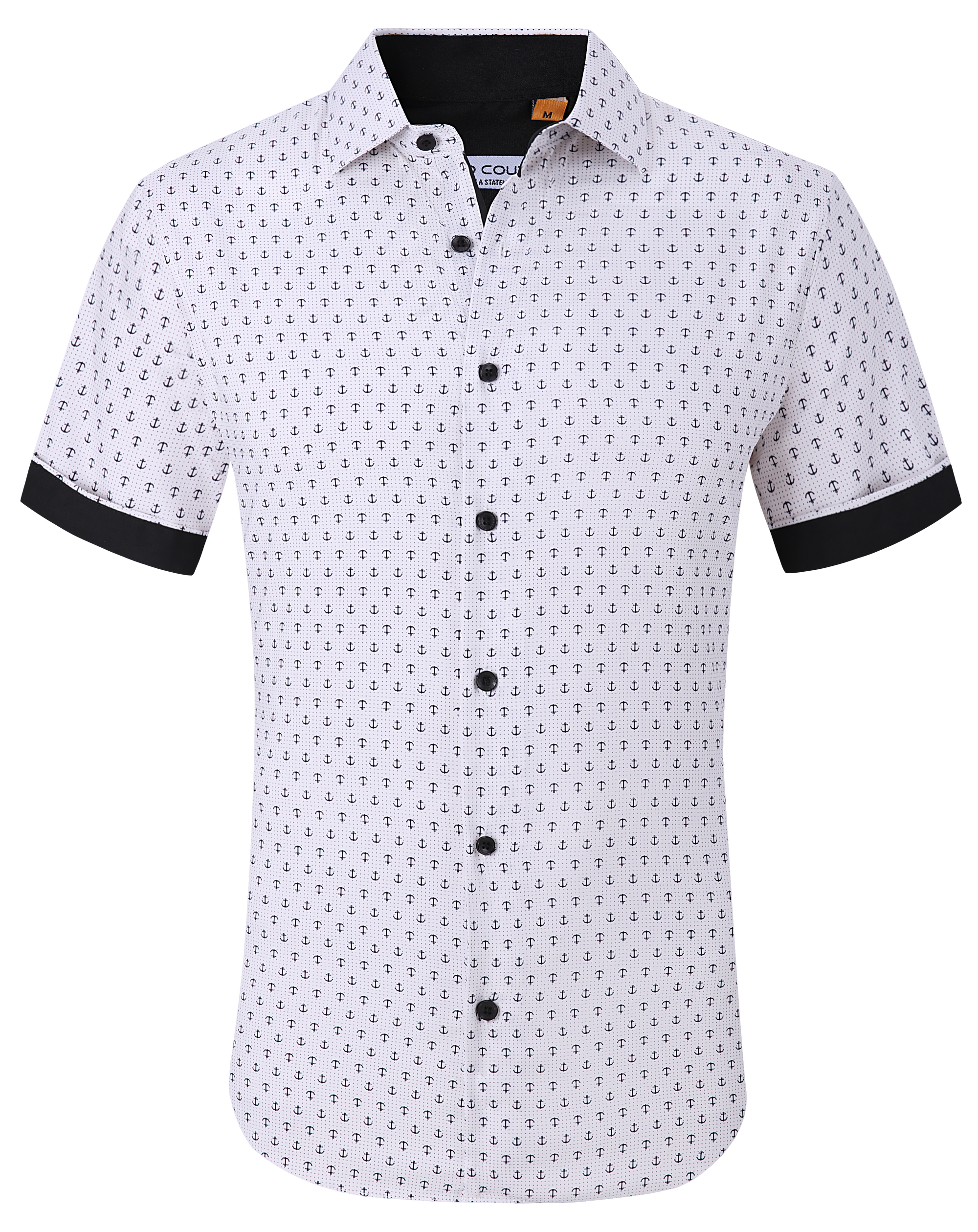 Suslo Gio Printed Short Sleeve Shirt (SC530-17-White)