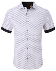 Suslo Gio Printed Short Sleeve Shirt (SC530-17-White)