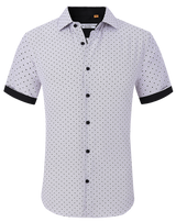 Suslo Gio Printed Short Sleeve Shirt (SC530-19-White)