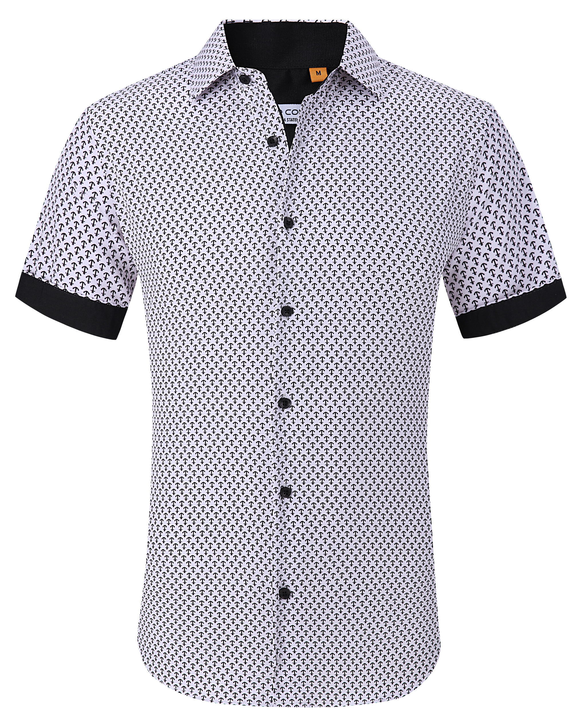 Suslo Gio Printed Short Sleeve Shirt (SC530-20-White)