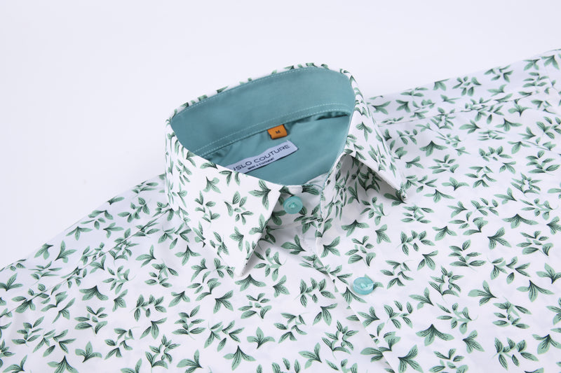 Suslo Gio Printed Short Sleeve Shirt (SC530-21-Green)