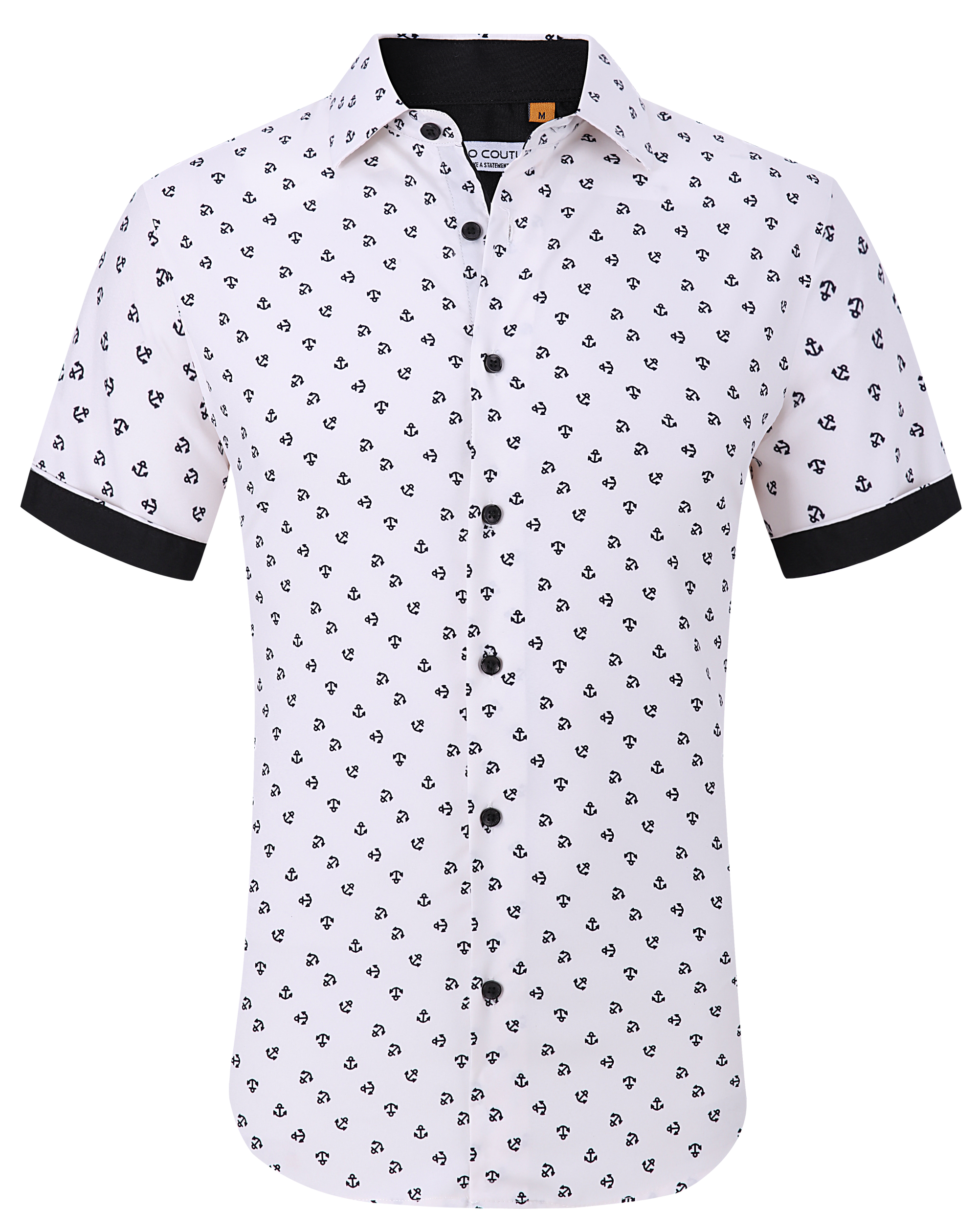Suslo Gio Printed Short Sleeve Shirt (SC530-22-White)