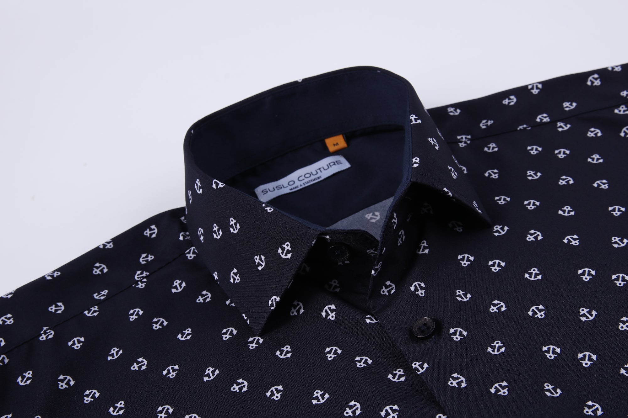 Suslo Gio Printed Short Sleeve Shirt (SC530-23-Navy)
