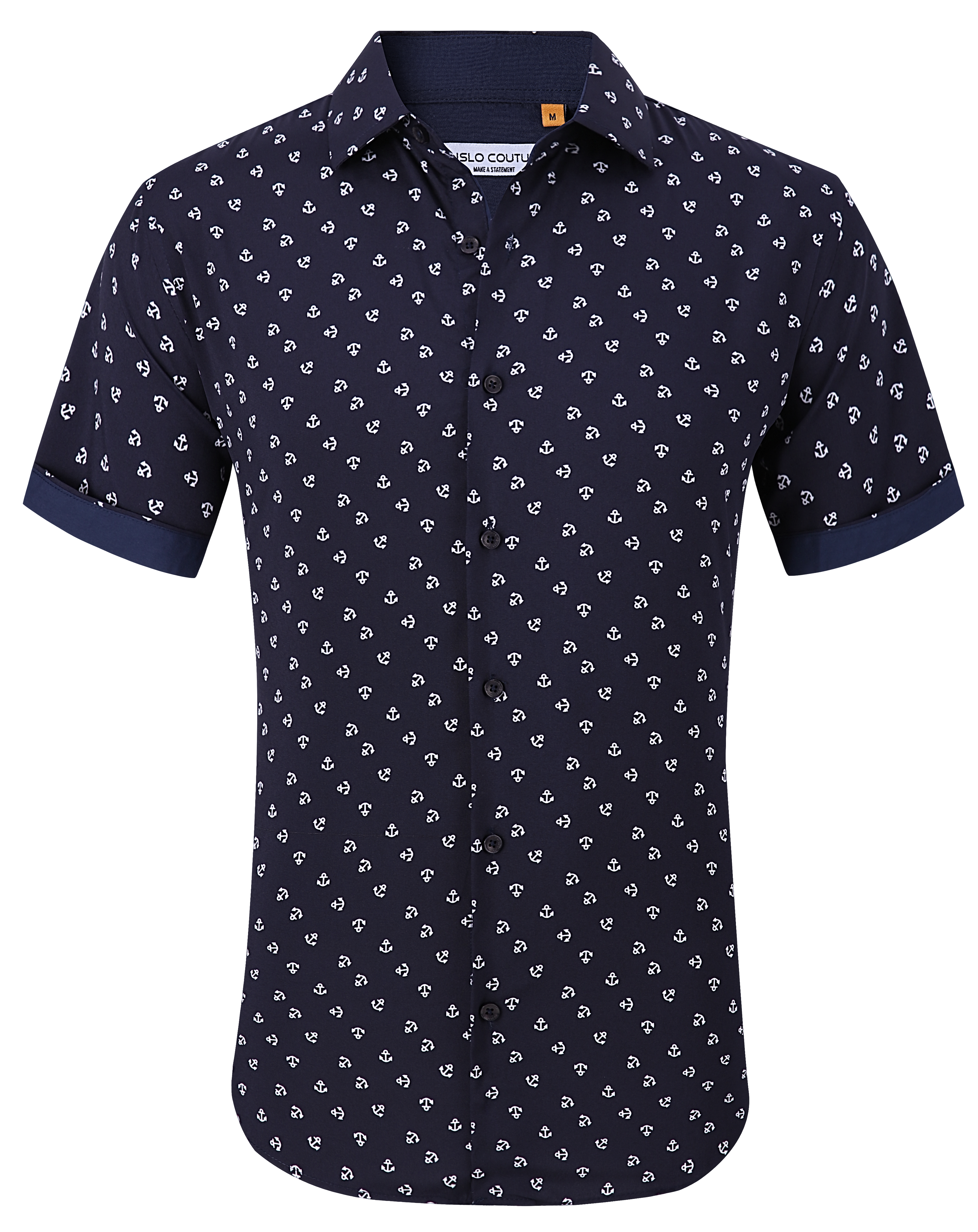 Suslo Gio Printed Short Sleeve Shirt (SC530-23-Navy)