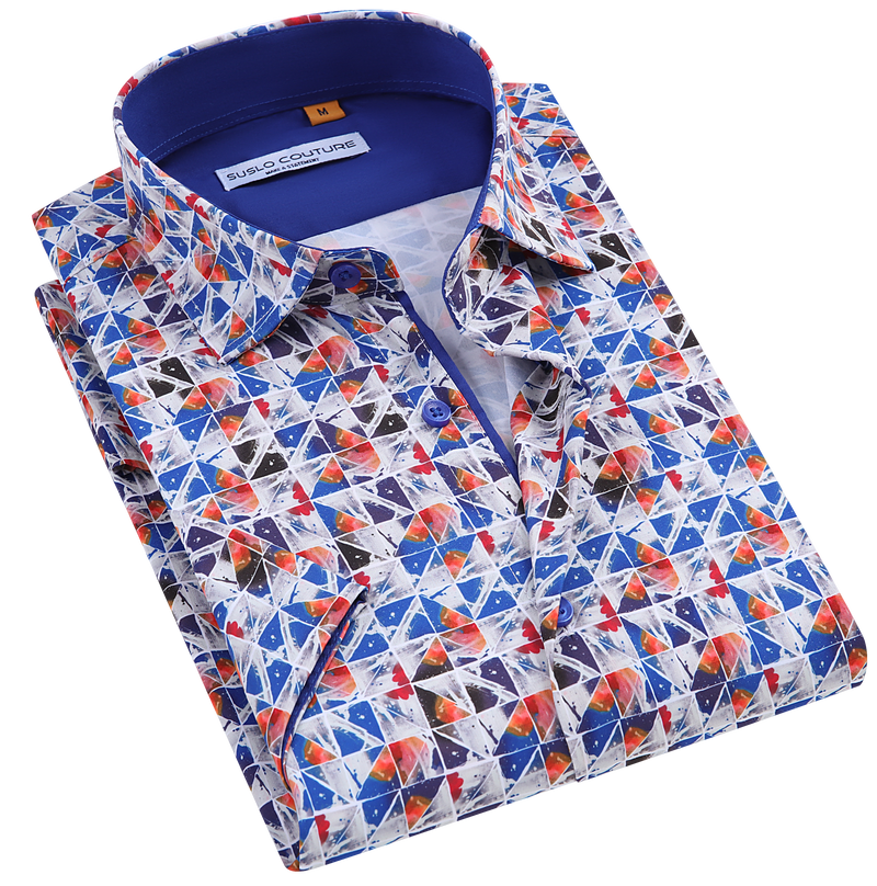 Suslo Gio Printed Short Sleeve Shirt (SC530-5-Multi)