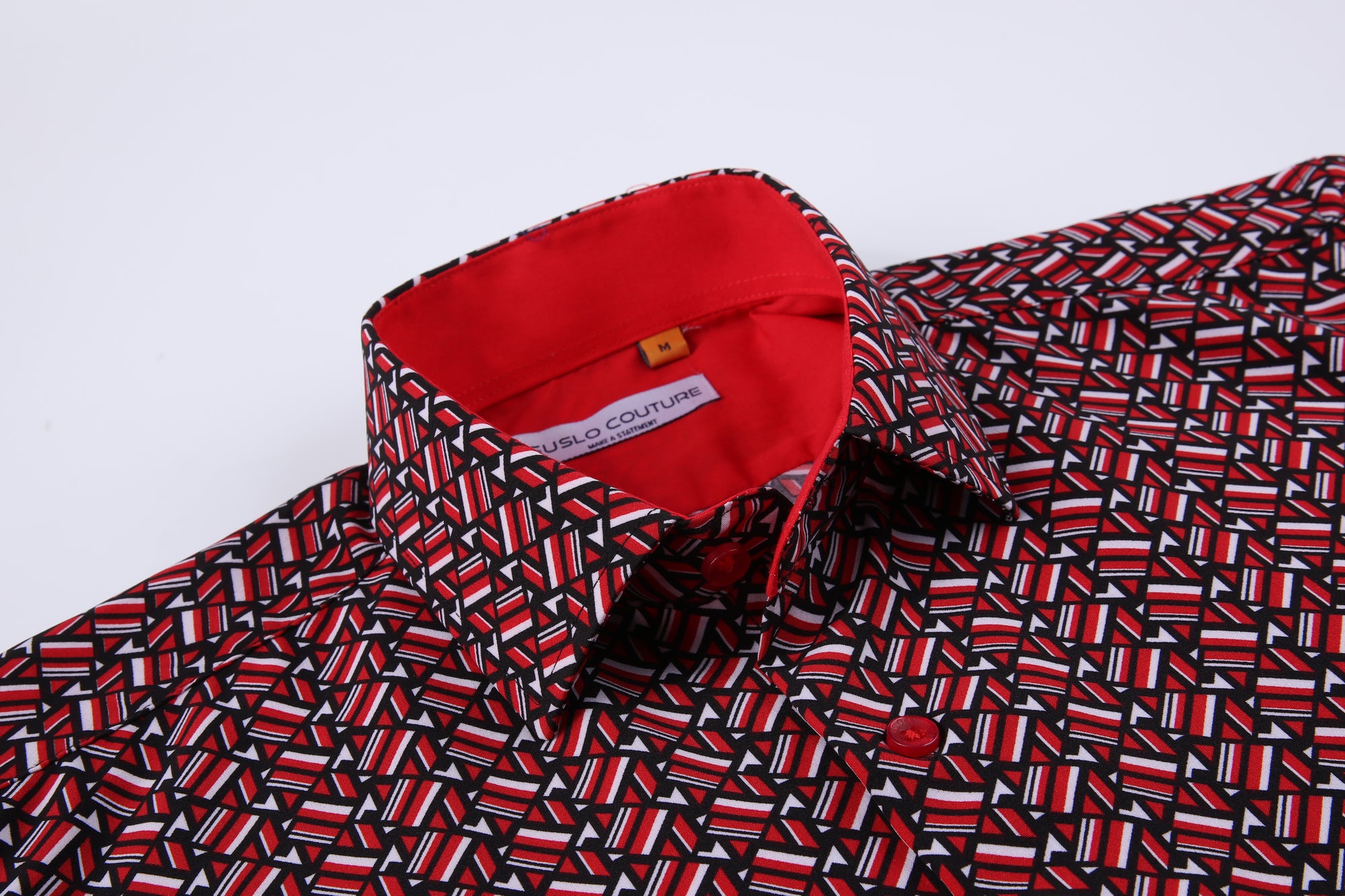 Suslo Gio Printed Short Sleeve Shirt (SC530-6-Red)