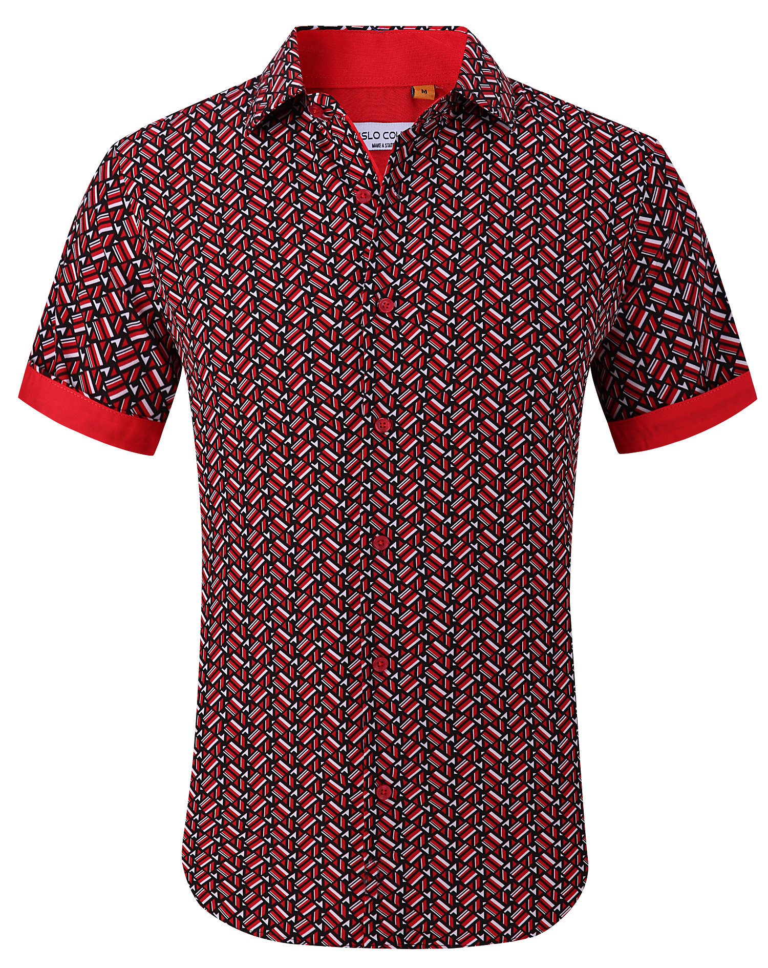 Suslo Gio Printed Short Sleeve Shirt (SC530-6-Red)