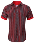 Suslo Gio Printed Short Sleeve Shirt (SC530-6-Red)